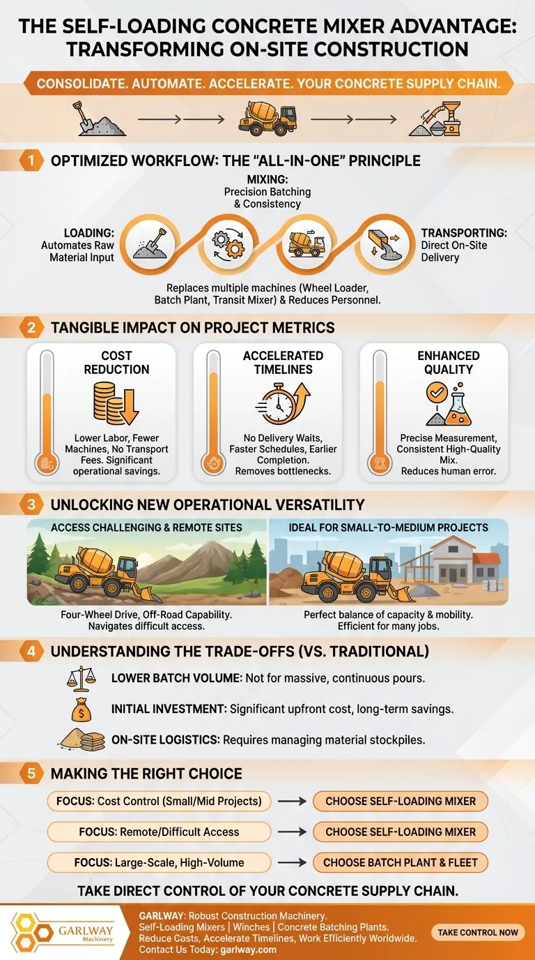 建設現場で自己装入式コンクリートミキサーを使用する主な利点は何ですか？ 効率向上＆コスト削減 ビジュアルガイド