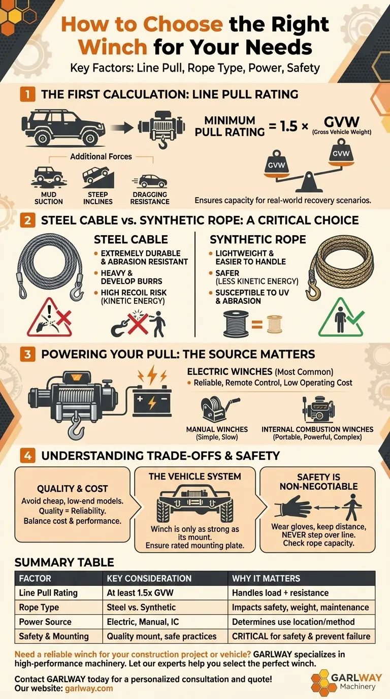 Quels facteurs prendre en compte lors du choix d'un treuil ? Un guide pour une sélection sûre et efficace Guide Visuel