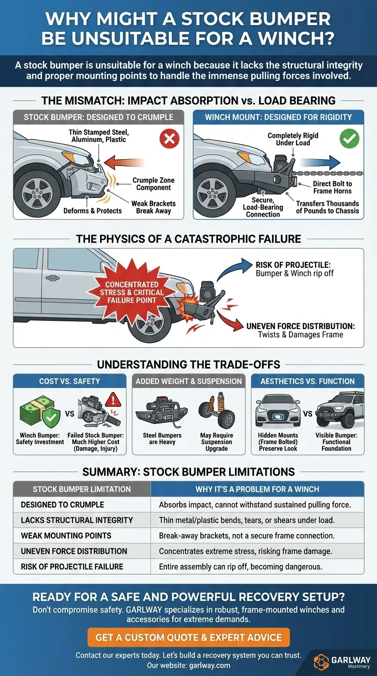 Pourquoi un pare-chocs d'origine peut-il être inadapté à un treuil ? Les risques critiques pour la sécurité expliqués Guide Visuel