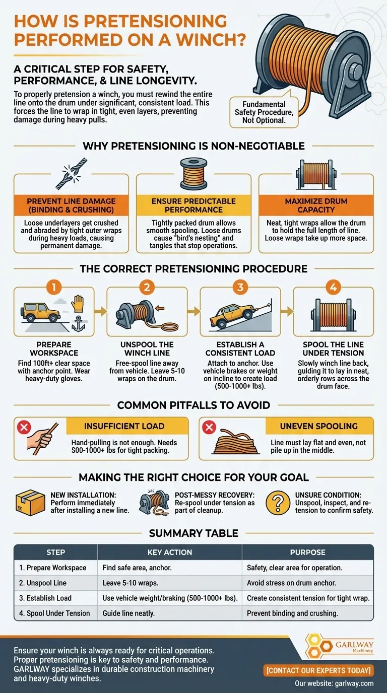 윈치 예압은 어떻게 수행합니까? 안전하고 신뢰할 수 있는 복구 작업 보장 시각적 가이드