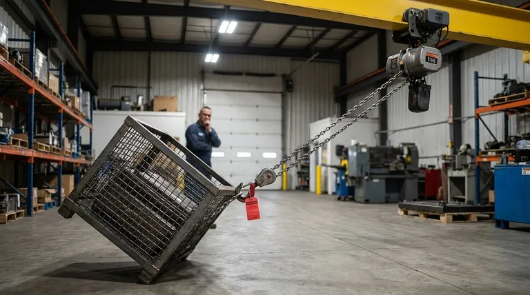电动葫芦侧向拉动的风险是什么?避免灾难性故障和负载摆动