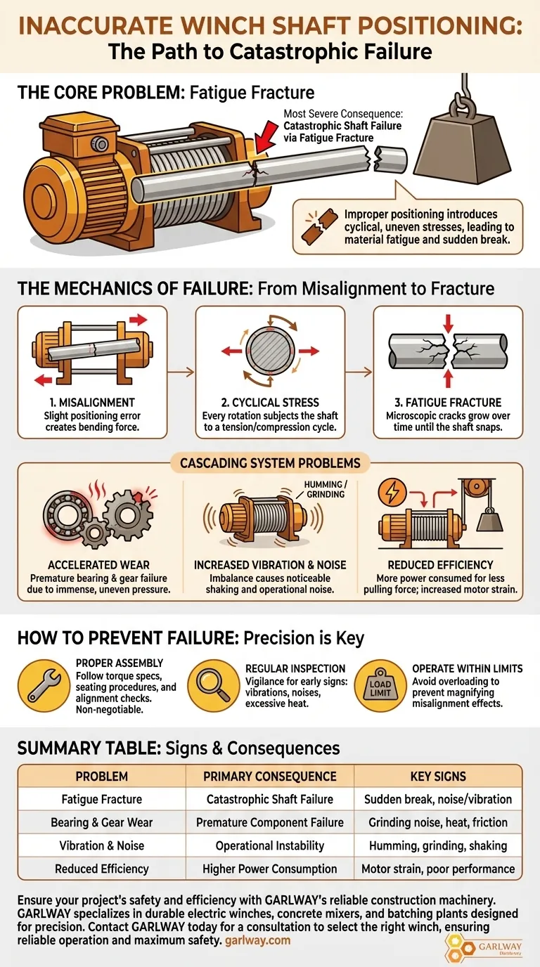 電動ウインチにおけるシャフト端位置の不正確さによって、どのような問題が発生する可能性がありますか？壊滅的な故障を防ぐ ビジュアルガイド