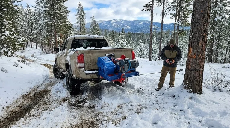 탈착식 히치 윈치의 적합한 사용 사례는 무엇인가요? 가벼운 작업을 위한 다목적 복구 및 눈길