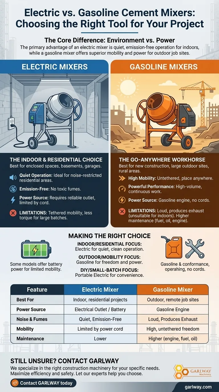 Каковы преимущества электрических и бензиновых бетоносмесителей? Выберите правильный инструмент для вашей рабочей площадки Визуальное руководство