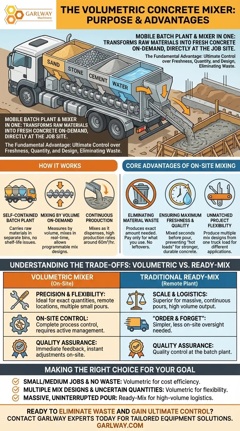 Quel est le but d'une bétonnière volumétrique ? Obtenez un mélange à la demande et zéro déchet Guide Visuel