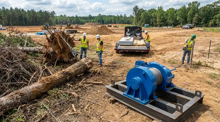 What are some uses mentioned for portable winches beyond vehicle recovery? Essential Versatility for Property & Work