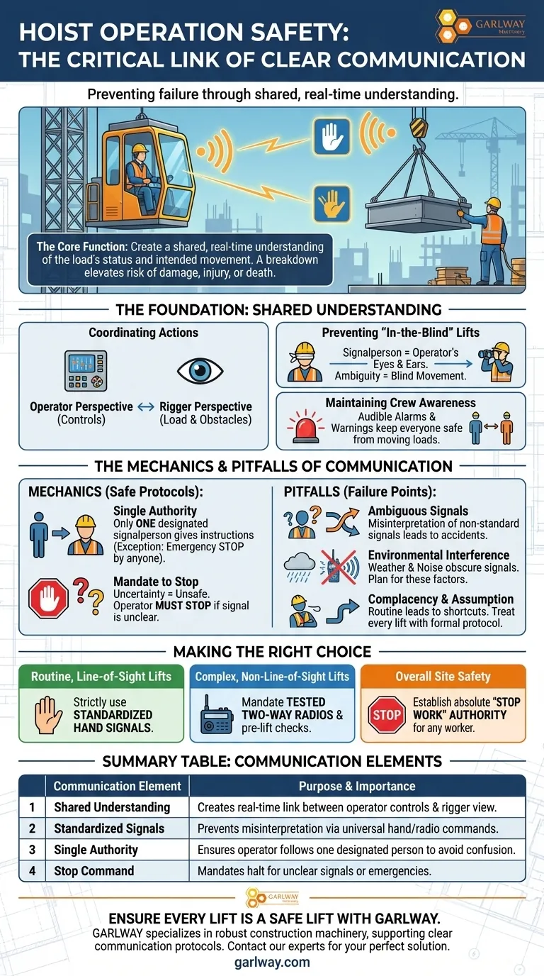 Warum ist klare Kommunikation bei Hebevorgängen wichtig? Sie ist das entscheidende Bindeglied zur Sicherheit. Visuelle Anleitung