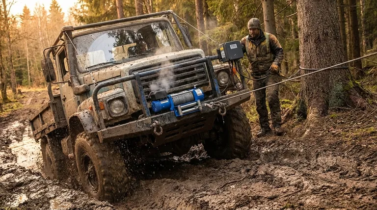 为什么重型卡车绞盘被视为救命稻草？自救与安全的关键