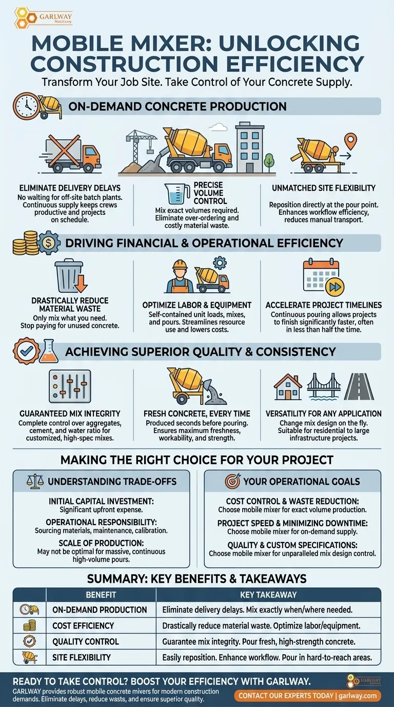 What are the key benefits of using a mobile mixer in construction projects? Take Control of Your Concrete Supply Visual Guide