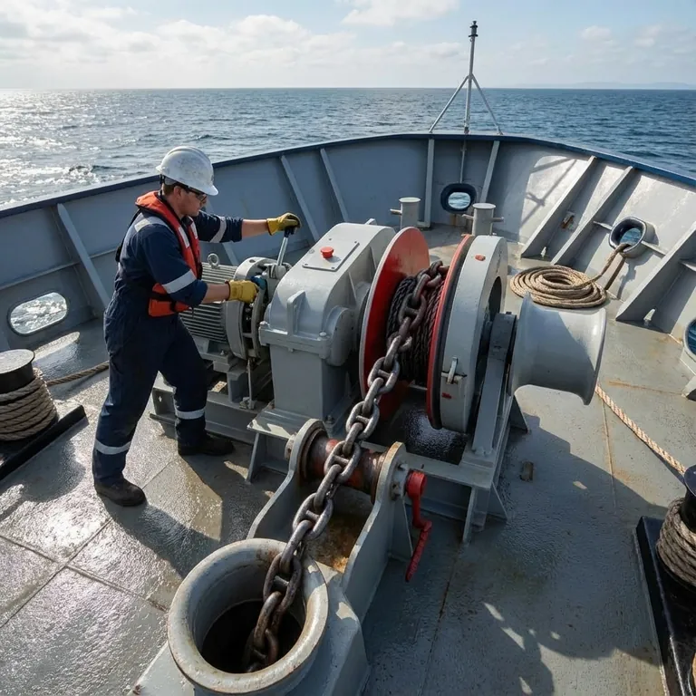 Wie sollte das Ankergeschirr vor dem Ankern vorbereitet werden? Sicherstellung einer sicheren und kontrollierten Ausbringung