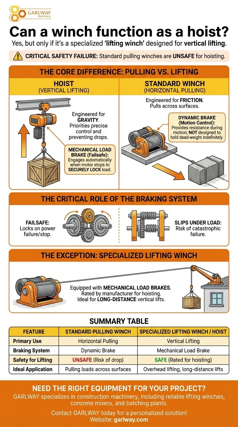 윈치를 호이스트로 사용할 수 있습니까? 중요한 안전 차이점 이해하기 시각적 가이드