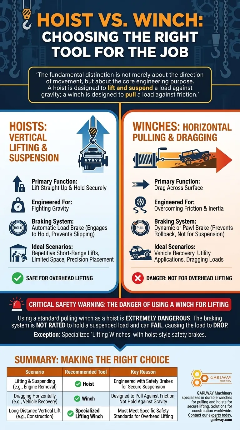 ホイストはウインチよりもどのような場合に適していますか？安全な垂直吊り上げと吊り下げのために ビジュアルガイド