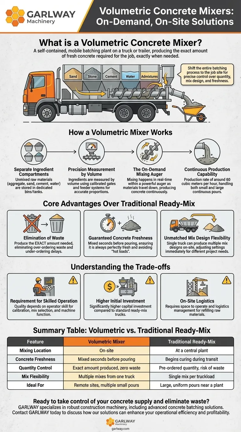 Quel type de bétonnière est volumétrique ? Gagnez du contrôle sur site et éliminez le gaspillage Guide Visuel