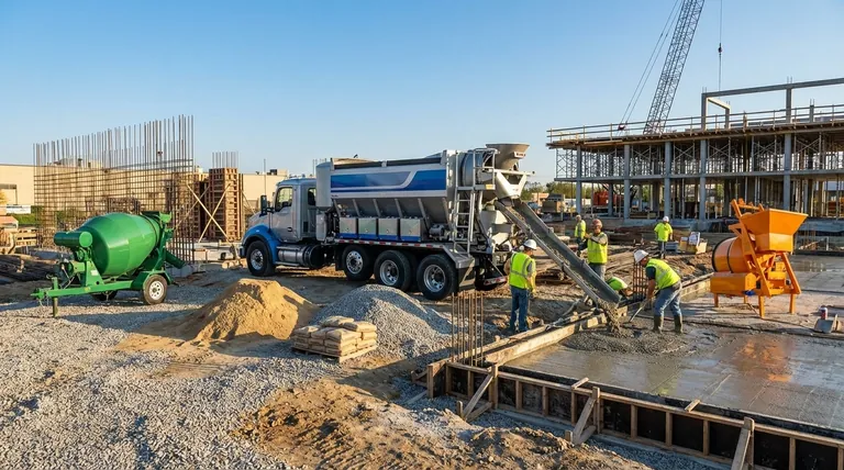 계량 콘크리트 트럭이란 무엇인가요? 비용 효율적이고 낭비 없는 타설을 위한 온디맨드 솔루션