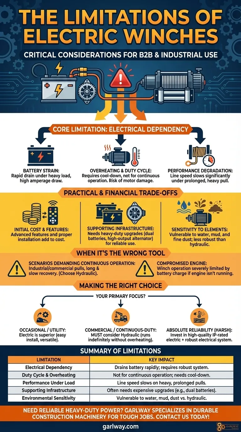 ما هي قيود الرافعات الكهربائية؟ العيوب الرئيسية للبناء والمقاولين. دليل مرئي