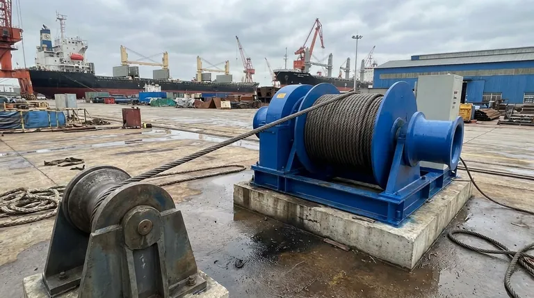 자가 수평 조정을 위한 윈치 드럼과 보우 롤러 사이의 권장 최대 각도는 얼마입니까? 안전하고 효율적인 스풀링 보장