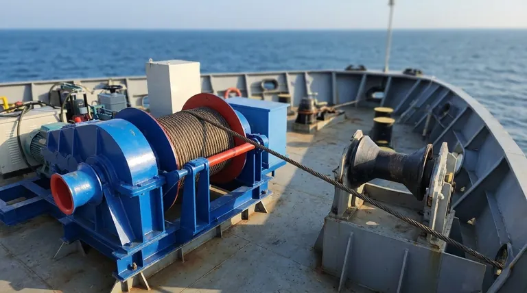 앵커 롤러와 윈치 드럼 사이의 필요한 거리는 어떻게 계산됩니까? 올바른 자체 레벨링 보장