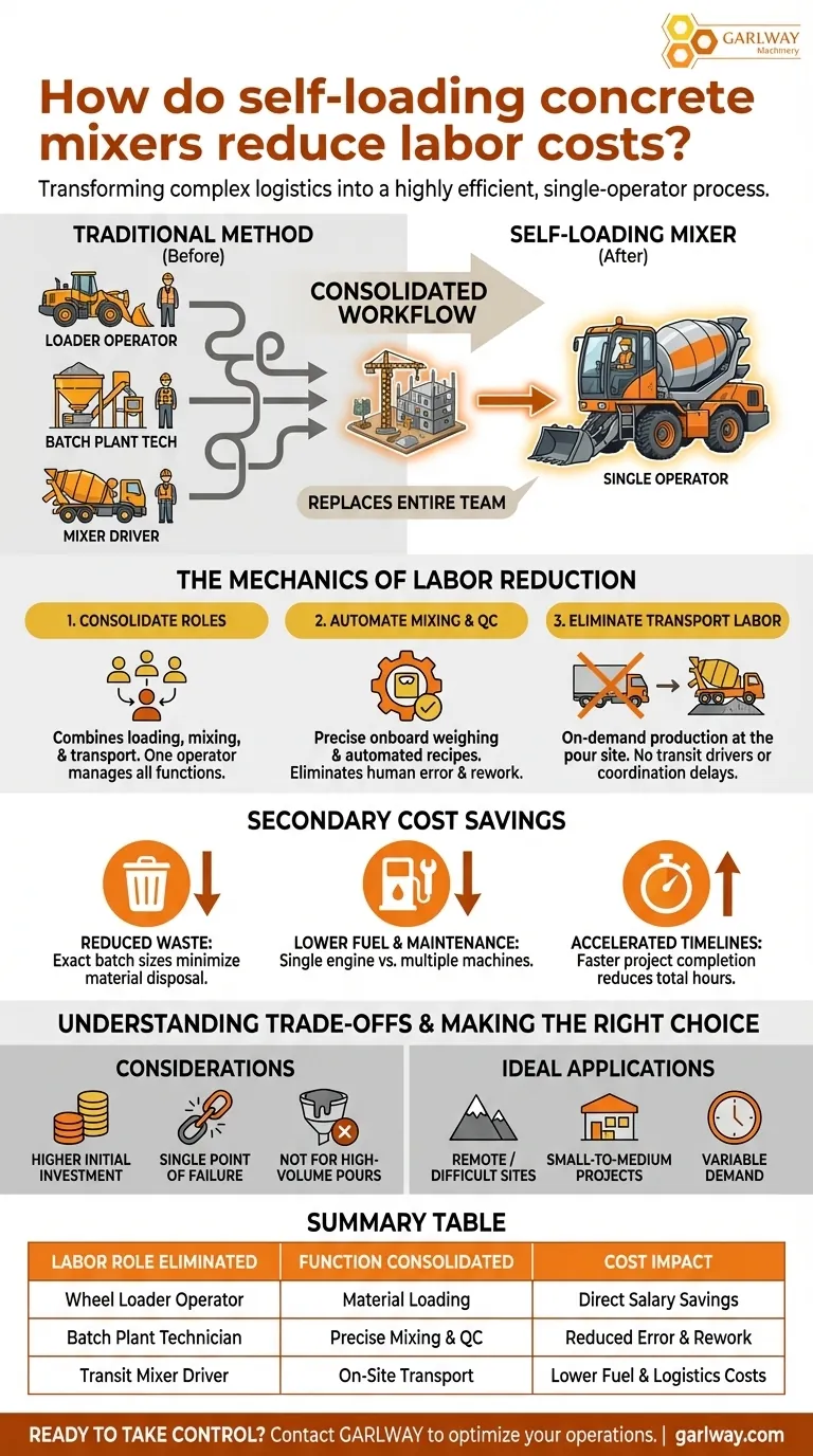 自装式混凝土搅拌机如何降低人工成本？优化您的混凝土作业 图解指南