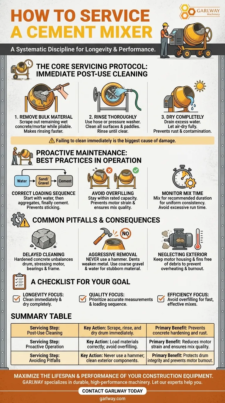 Comment entretenir une bétonnière ? Un guide étape par étape pour la longévité et la performance Guide Visuel