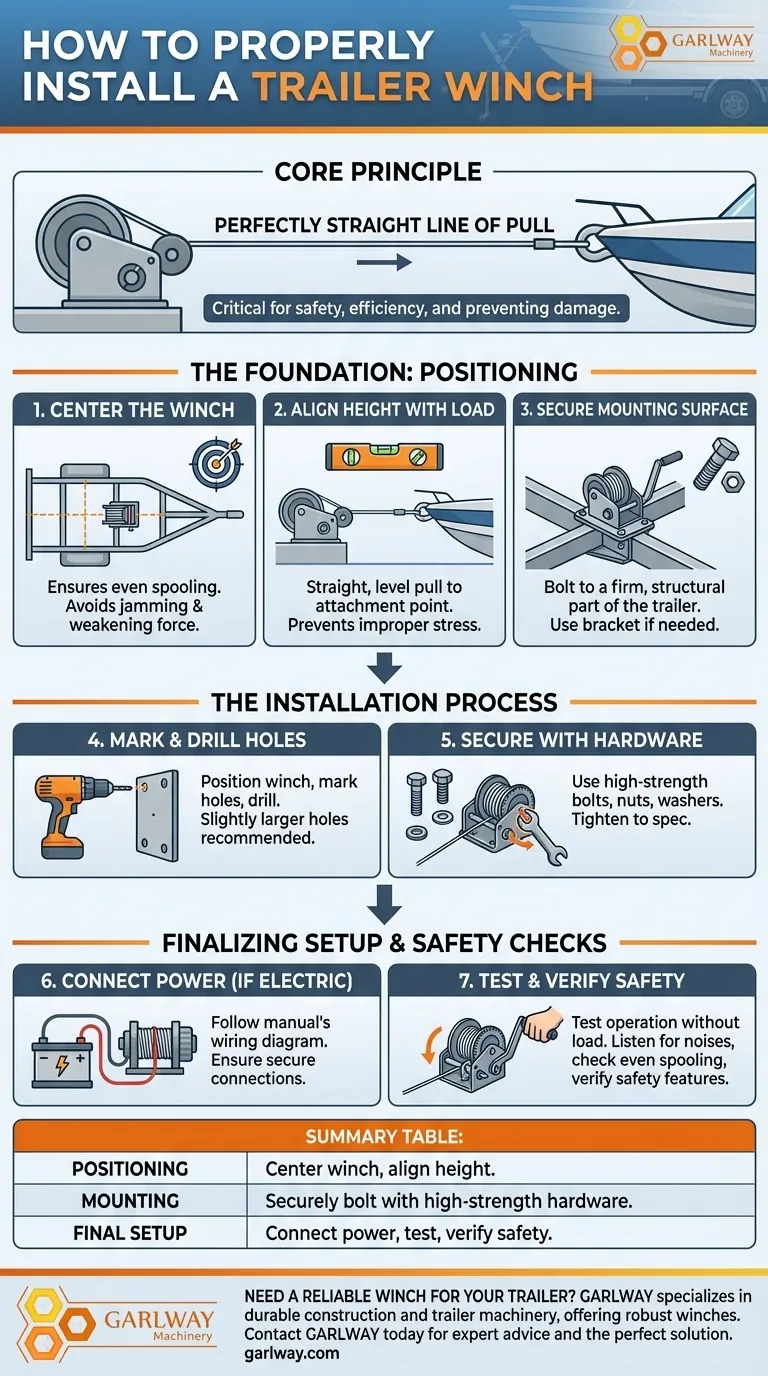 كيفية تركيب ونش مقطورة؟ دليل خطوة بخطوة للإعداد الآمن والمحكم دليل مرئي