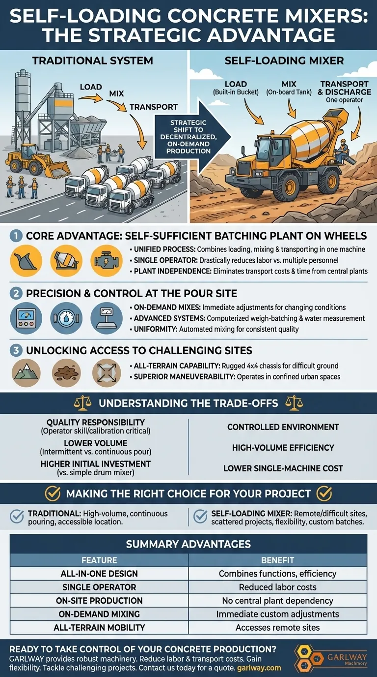Quels sont les principaux avantages d'une bétonnière automotrice ? Libérez la production et le contrôle sur site Guide Visuel