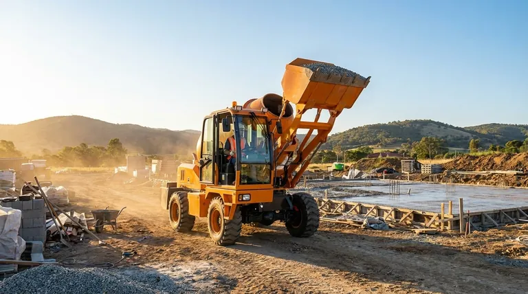 How does a self-loading concrete mixer improve operational efficiency? Maximize Productivity with All-in-One Design