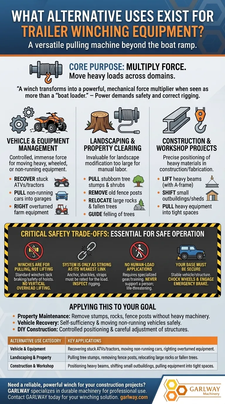 ما هي الاستخدامات البديلة لمعدات رفع القاطرات؟ افتح قوة متعددة الاستخدامات لمهام الممتلكات والمركبات دليل مرئي