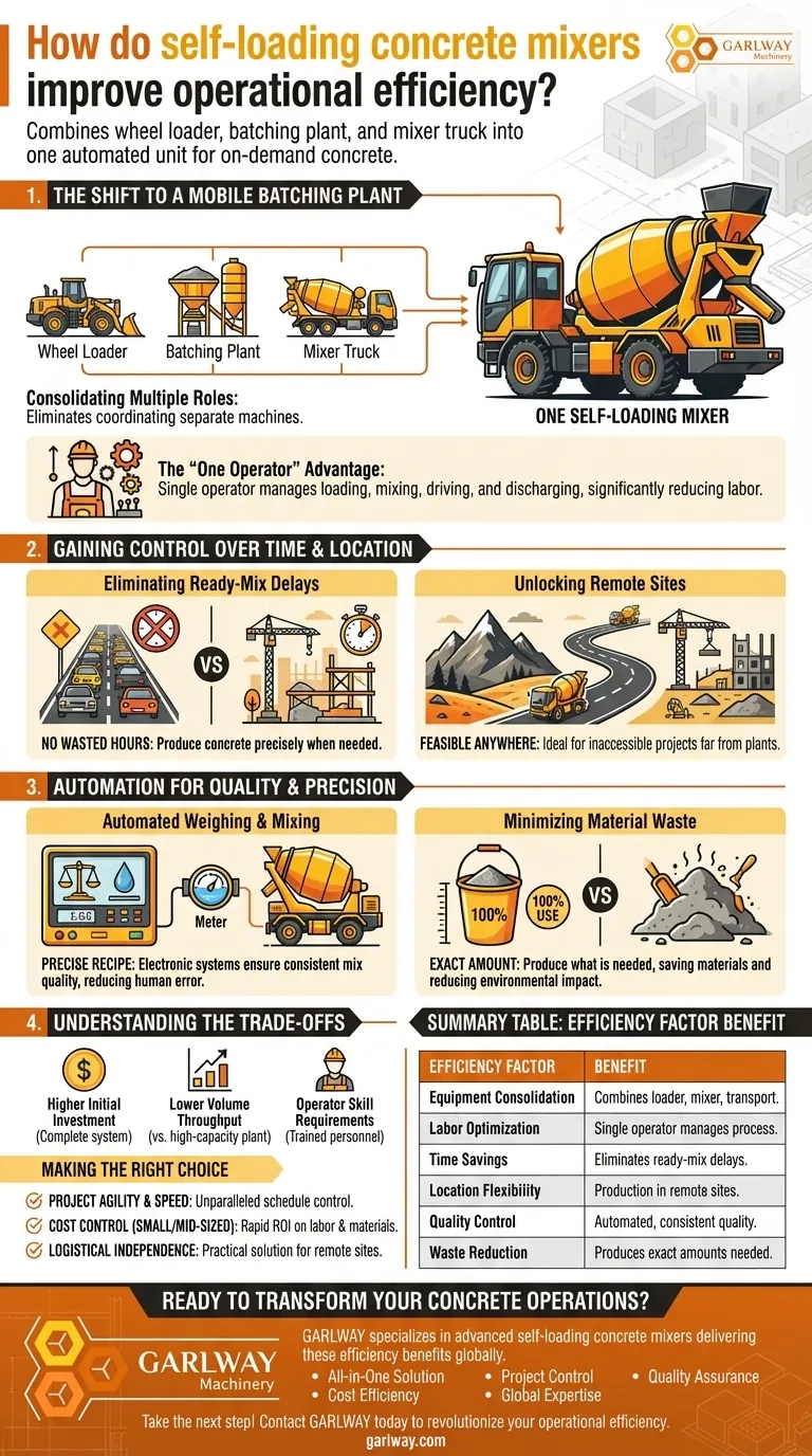 How do self-loading concrete mixers improve operational efficiency? Boost Productivity with On-Site Mixing Visual Guide