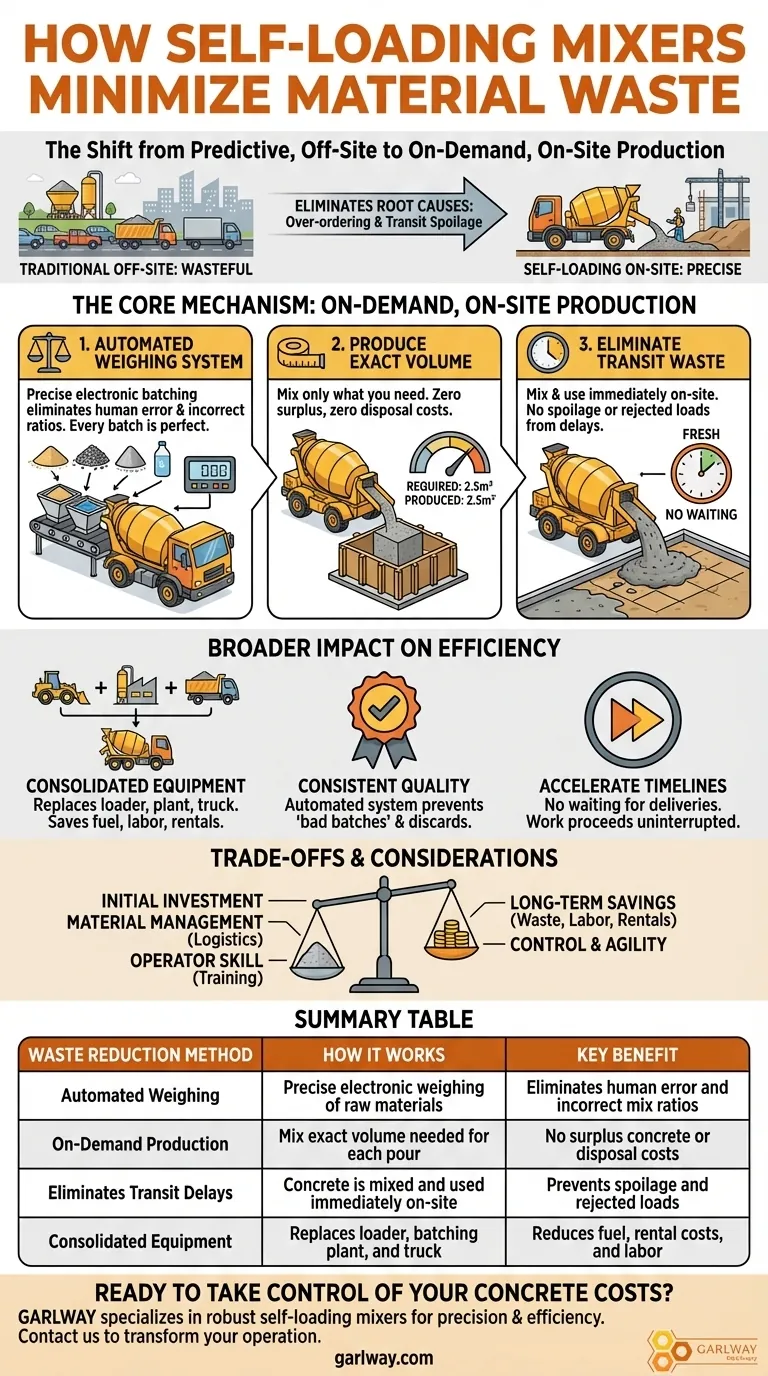 자가 로딩 믹서는 어떻게 재료 낭비를 최소화합니까? 현장에서 정확한 콘크리트 생산 달성 시각적 가이드