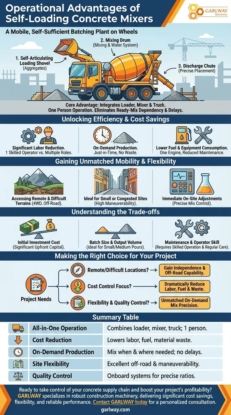¿Qué ventajas operativas ofrecen las hormigoneras autocargables? Aumente la eficiencia y reduzca los costos en el sitio Guía Visual