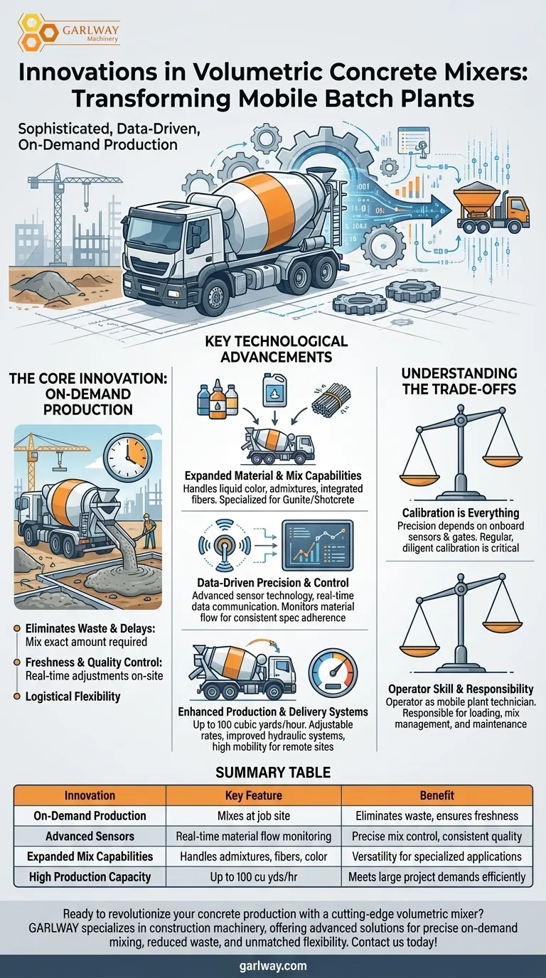 Quais são algumas inovações em misturadores de concreto volumétricos? Aumente a eficiência com a produção sob demanda Guia Visual