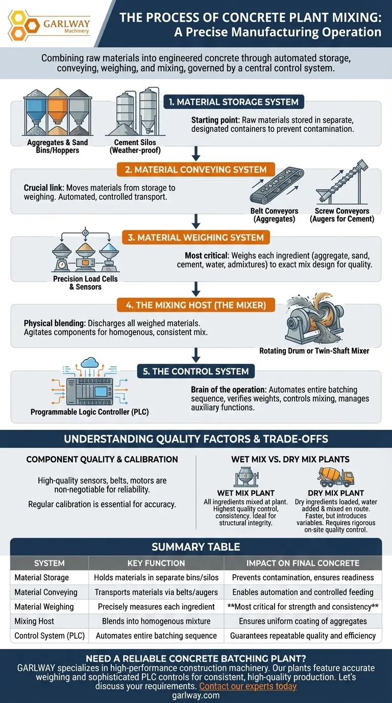 콘크리트 플랜트 혼합 공정은 무엇인가요? 자동화된 고품질 생산 가이드 시각적 가이드
