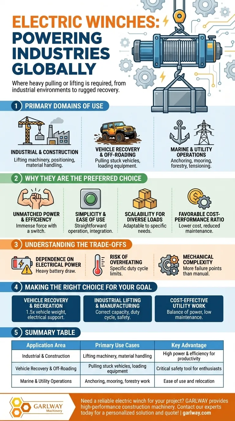 Dove vengono comunemente utilizzati i verricelli elettrici? Essenziali per compiti di sollevamento e trazione pesanti Guida Visiva