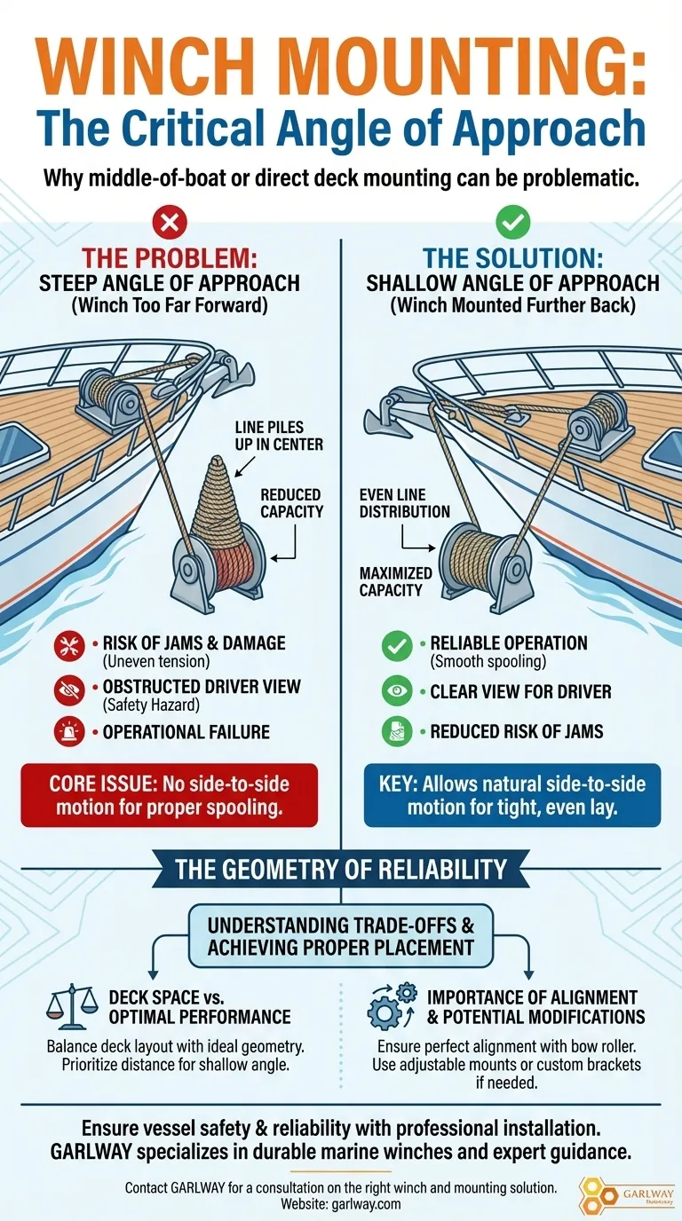 보트 중앙에 윈치를 장착하면 어떤 문제가 발생할 수 있습니까? 위험한 잼과 용량 감소 방지 시각적 가이드