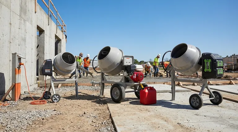 Welche Stromquellen gibt es für tragbare Betonmischer? Wählen Sie die richtige Stromquelle für Ihre Baustelle