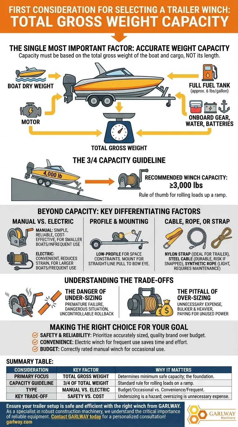 ما هو الاعتبار الأول عند اختيار رافعة مقطورة؟ احصل على السعة المناسبة للسلامة والقيمة دليل مرئي