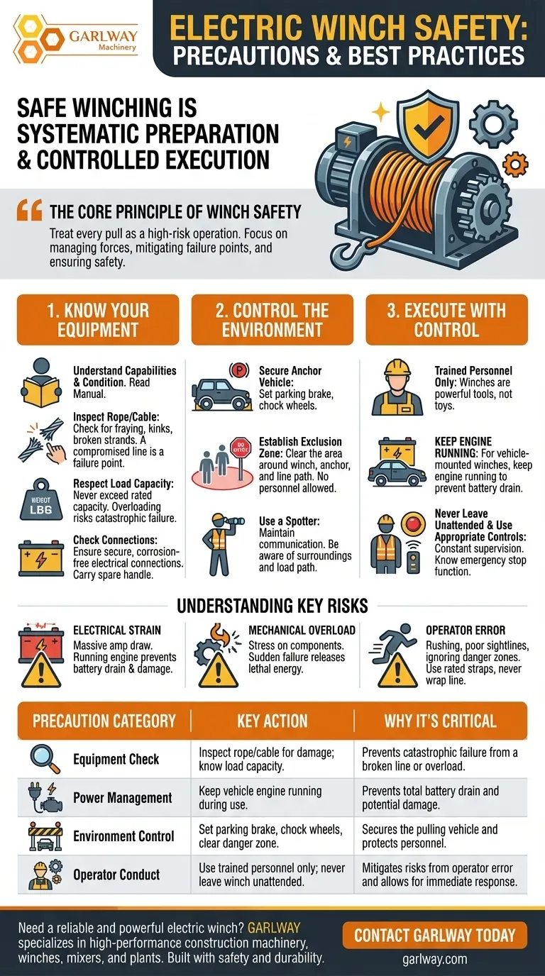 ¿Qué precauciones se deben tomar al usar un cabrestante eléctrico? Asegure un funcionamiento seguro y eficiente Guía Visual