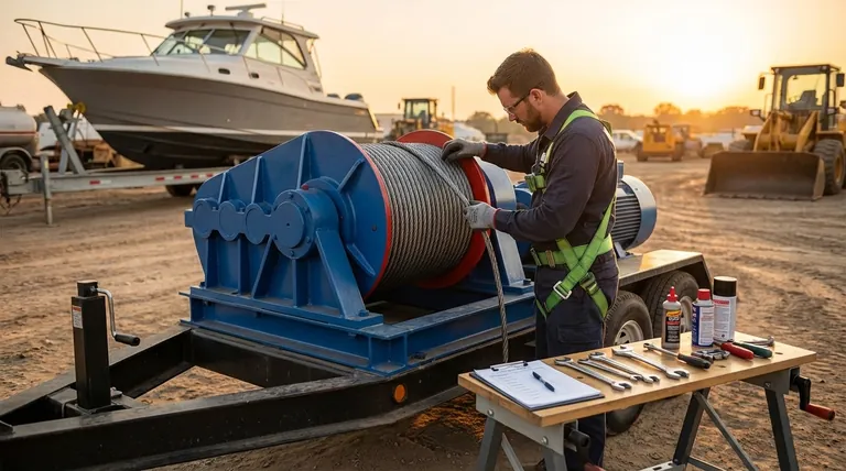 لماذا من المهم صيانة رافعة المقطورة؟ ضمان السلامة والموثوقية للأحمال الثقيلة