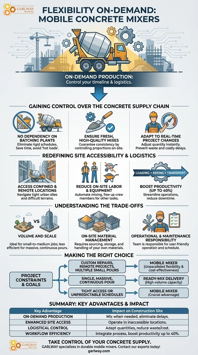 Как мобильный бетоносмеситель повышает гибкость и удобство на строительных площадках? Визуальное руководство