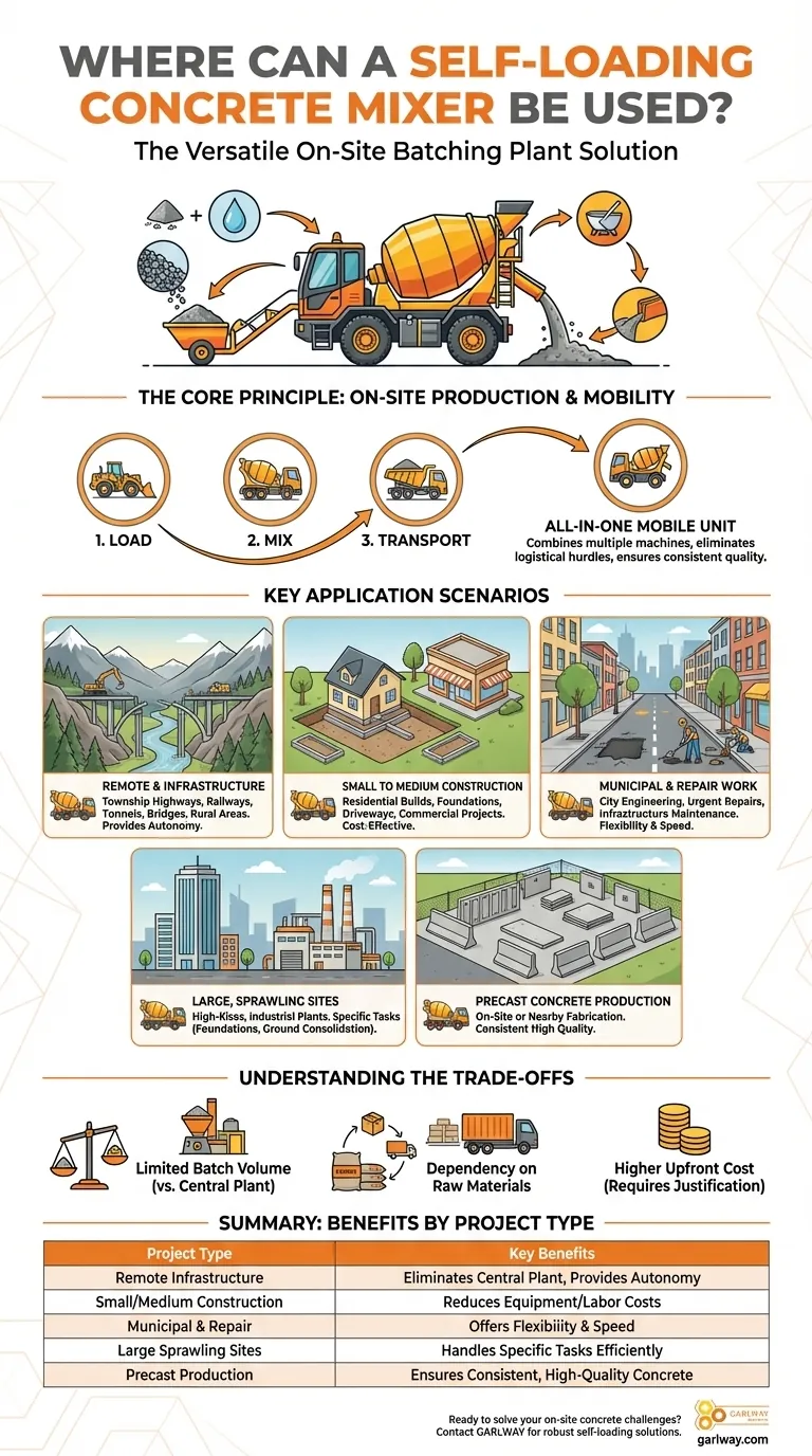 ¿En qué tipos de proyectos de construcción se puede utilizar una hormigonera autocargable? Aumente la eficiencia en cualquier obra Guía Visual