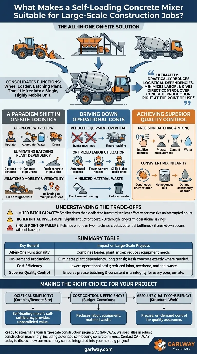 Что делает самоходный бетоносмеситель подходящим для крупномасштабных работ? Повышение эффективности и снижение затрат Визуальное руководство