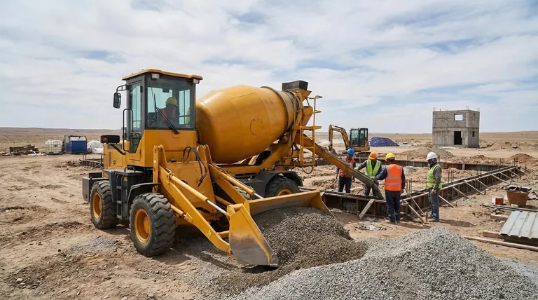 Como as betoneiras móveis autocarregáveis melhoram a eficiência em comparação com as betoneiras normais? Aumente a Produtividade e Reduza Custos