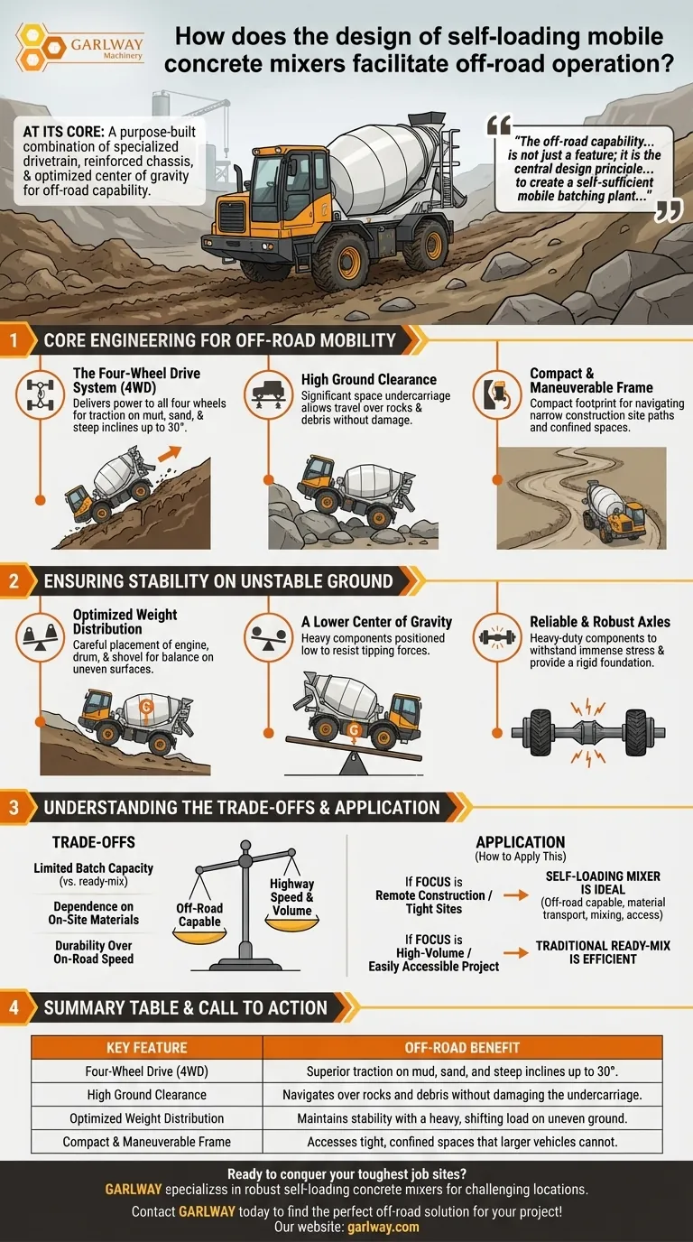 自装载移动式混凝土搅拌机的设计如何便于越野作业？轻松进入偏远地区 图解指南
