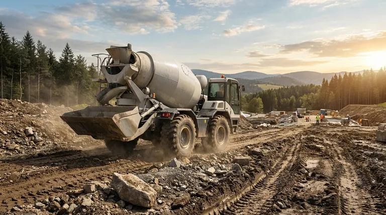 自装载移动式混凝土搅拌机的设计如何便于越野作业?轻松进入偏远地区