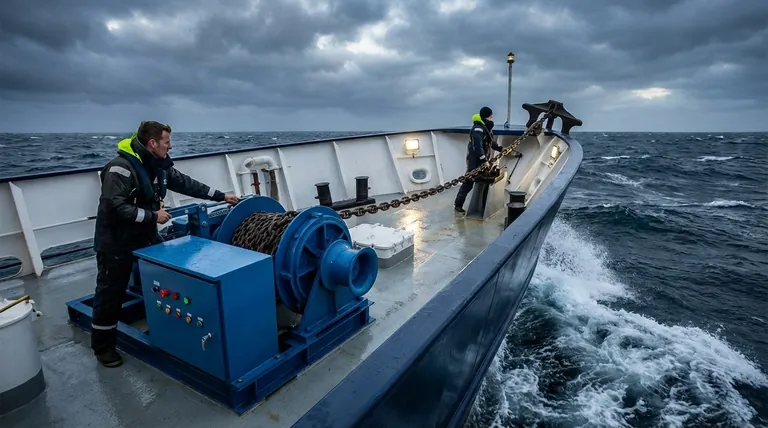 Quais são os benefícios de usar um guincho para içar a âncora? Aumentar a segurança e reduzir o esforço