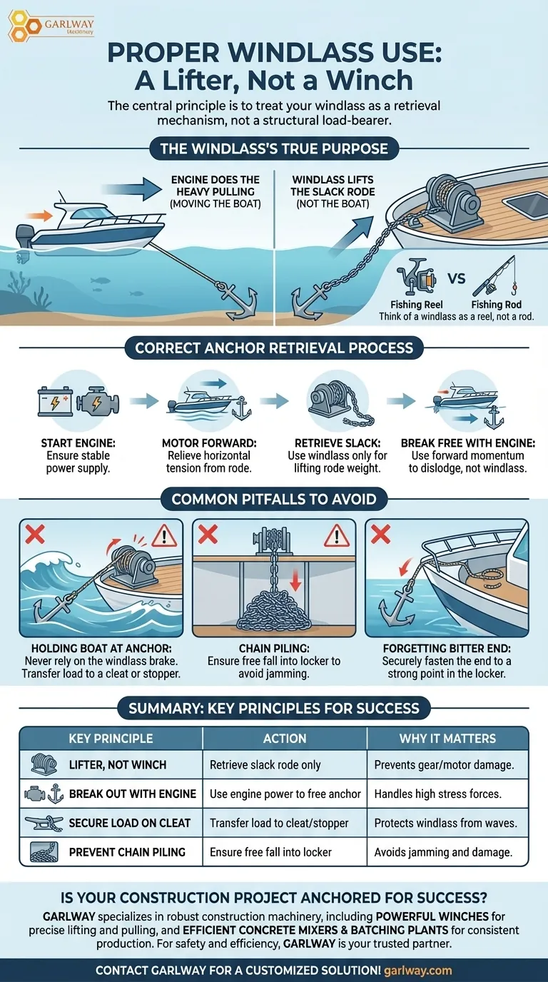 윈치(windlass)는 어떻게 올바르게 사용해야 하나요? 값비싼 손상을 피하고 안전하게 앵커링하기 시각적 가이드