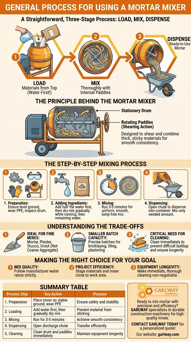ما هي العملية العامة لاستخدام خلاط الملاط؟ احصل على خلطات مثالية لأعمال البناء والتشطيب دليل مرئي