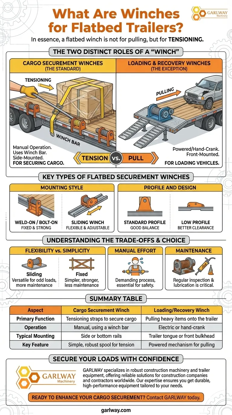 ما هي الرافعات للمقطورات المسطحة؟ أساسية لتأمين البضائع بأمان دليل مرئي