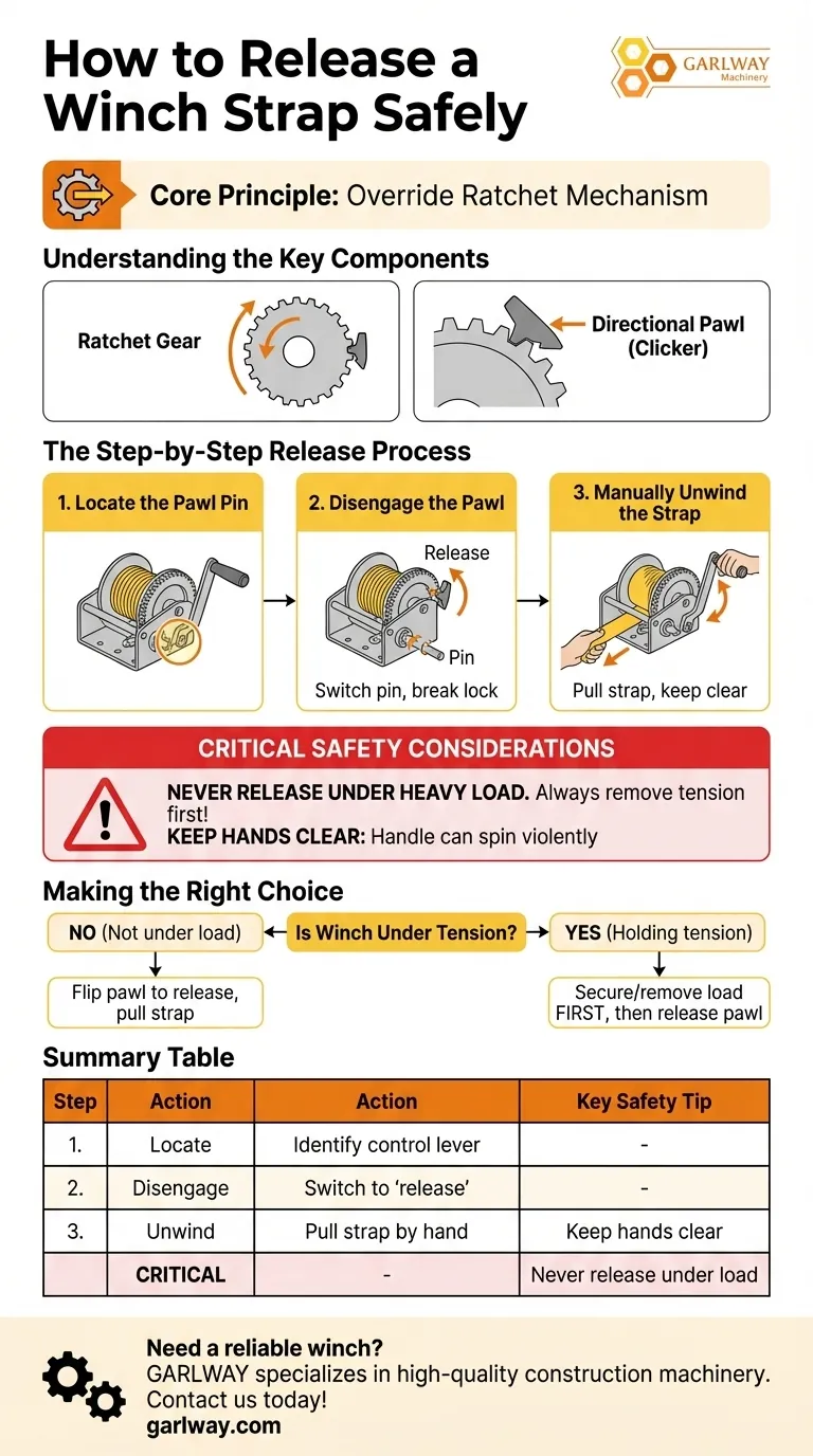 Come si rilascia una cinghia da un verricello? Una guida alla sicurezza passo dopo passo Guida Visiva