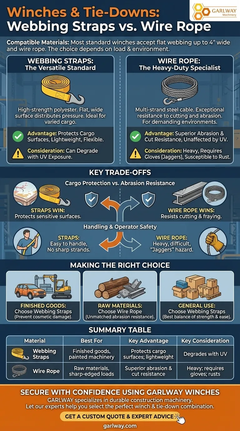哪种类型的捆绑材料与绞车兼容？选择适合您货物的正确材料 图解指南